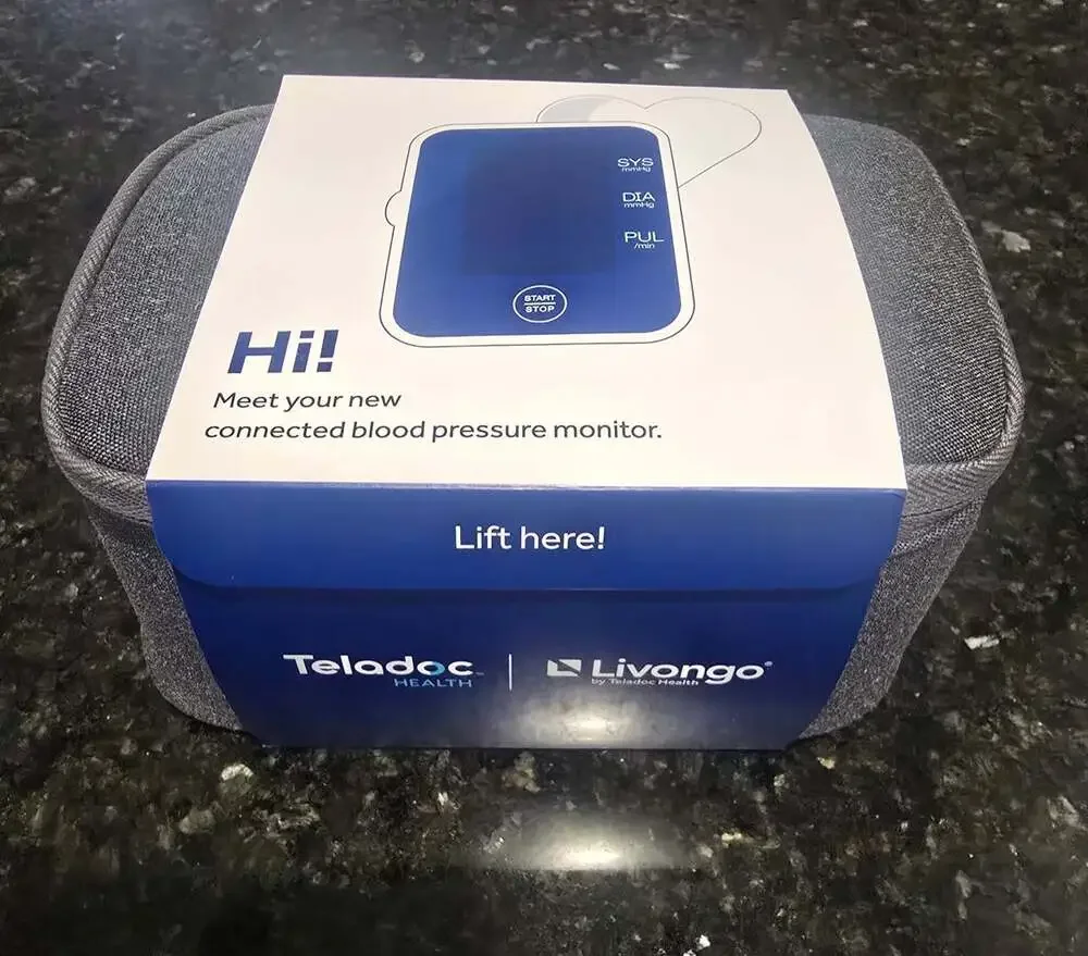 Teladoc Livongo HT945 Connected Blood Pressure Monitor w Cuff Case Batteries